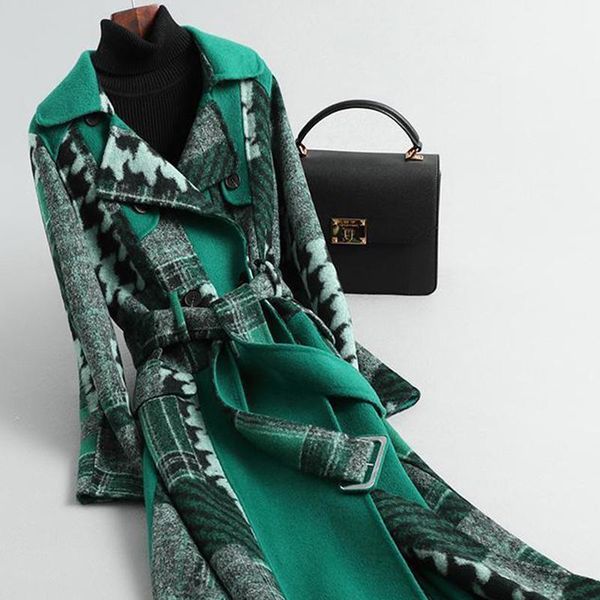 2020 blends woolens overcoat female coat autumn winter the new fashion long style women jacket plus size women's wool camel coat1, Black
2020 blends woolens overcoat female coat autumn winter the new fashion long style women jacket plus size women's wool camel coat1, Black