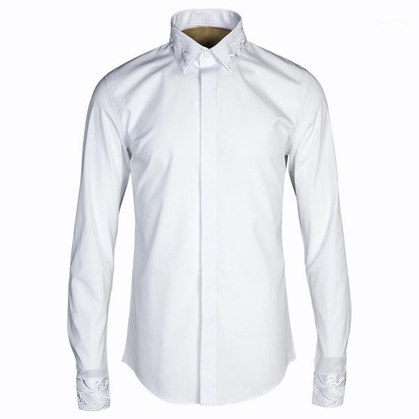 men's casual shirts original chinese style white shirt men fashion trend brand men's clothing long sleeve cotton male business che, White;black
men's casual shirts original chinese style white shirt men fashion trend brand men's clothing long sleeve cotton male business che, White;black