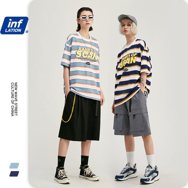 inf men's clothing - 2020 spring and summer new personalized contrast stripe letter men's loose short sleeve cotton t-shirt fashio, White
inf men's clothing - 2020 spring and summer new personalized contrast stripe letter men's loose short sleeve cotton t-shirt fashio, White