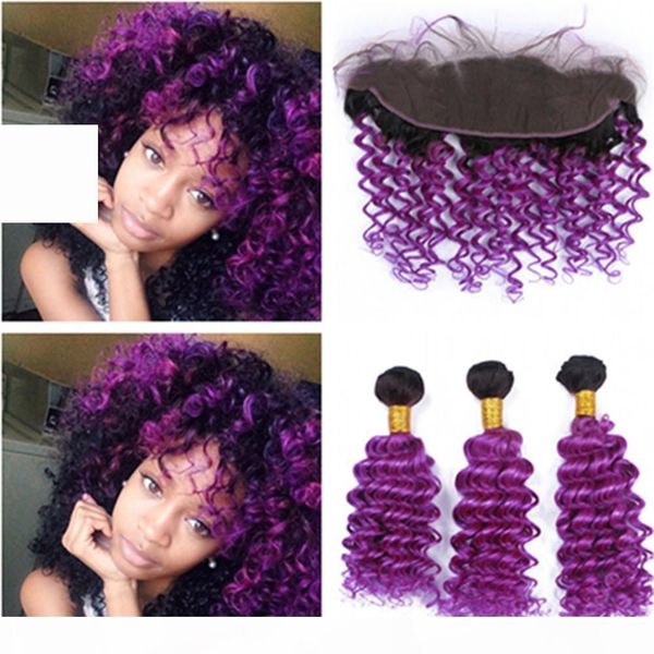 1b purple ombre brazilian human hair weaves with ear to ear lace frontal deep wave purple ombre 13x4 lace frontal closure with 3bundles, Black;brown
1b purple ombre brazilian human hair weaves with ear to ear lace frontal deep wave purple ombre 13x4 lace frontal closure with 3bundles, Black;brown