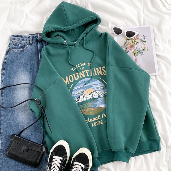 letter printed mountain green hoodies loose thick fleece warm all-match hooded sweatshirt autumn, Black
letter printed mountain green hoodies loose thick fleece warm all-match hooded sweatshirt autumn, Black