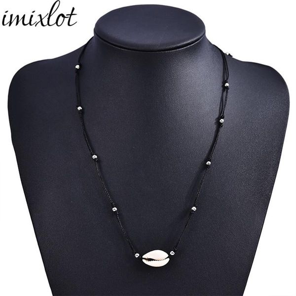imixlot bohemian seashell pendant necklace black rope metal beads collar choker for women girls charm summer beach jewelry, Silver
imixlot bohemian seashell pendant necklace black rope metal beads collar choker for women girls charm summer beach jewelry, Silver