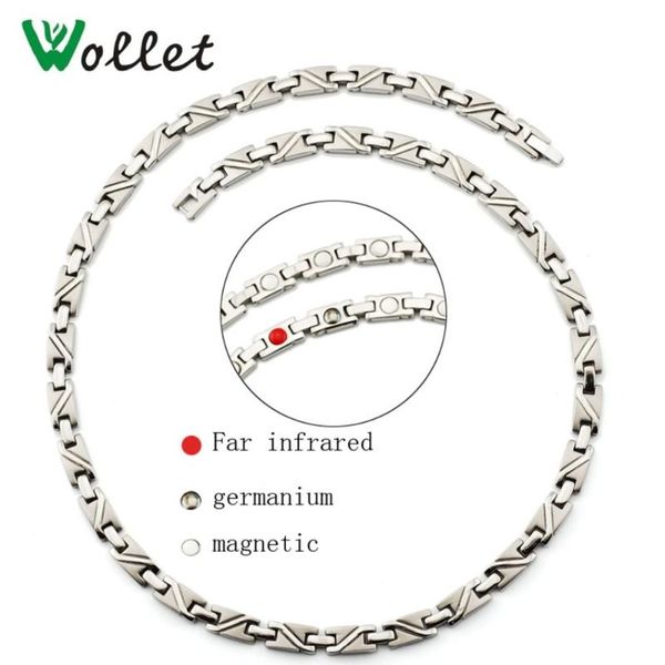 chains wollet jewelry bio magnetic pure titanium germanium necklace for women men energy healing magnet infrared health, Silver
chains wollet jewelry bio magnetic pure titanium germanium necklace for women men energy healing magnet infrared health, Silver