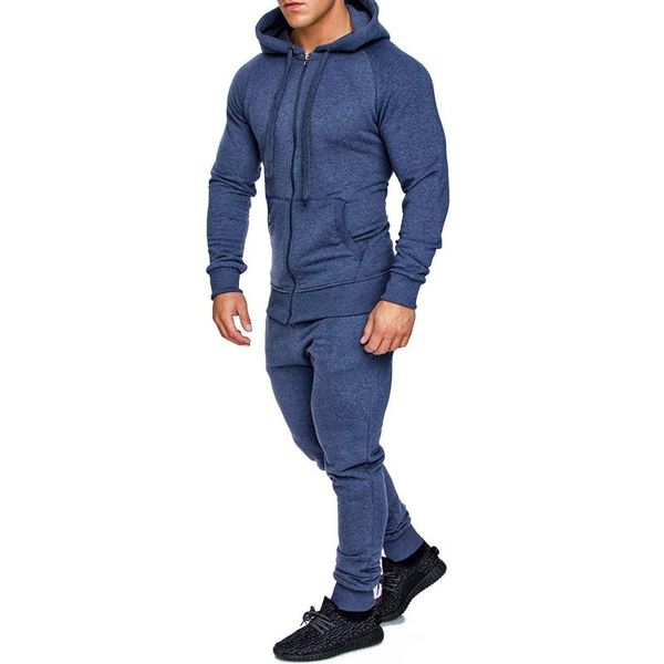 men's tracksuits autumn winter outfits men long sleeve rib cuffs front zipper hoodie sweatshirt solid color pants tracksuit sportswear, Gray
men's tracksuits autumn winter outfits men long sleeve rib cuffs front zipper hoodie sweatshirt solid color pants tracksuit sportswear, Gray