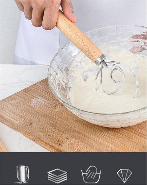 new dining stainless steel egg beater 13 inch diy bread dough tools baking danish dough whisk stick kitchen gadgets oak wood handle
new dining stainless steel egg beater 13 inch diy bread dough tools baking danish dough whisk stick kitchen gadgets oak wood handle