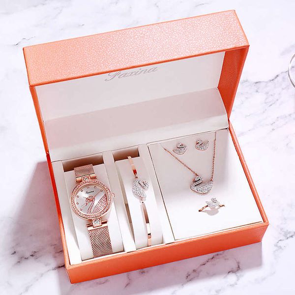 the shake tiktok: voice, temperament, 2021, all match, swan bracelet, lady watch, simple watch, five women's suits, Slivery;brown
the shake tiktok: voice, temperament, 2021, all match, swan bracelet, lady watch, simple watch, five women's suits, Slivery;brown