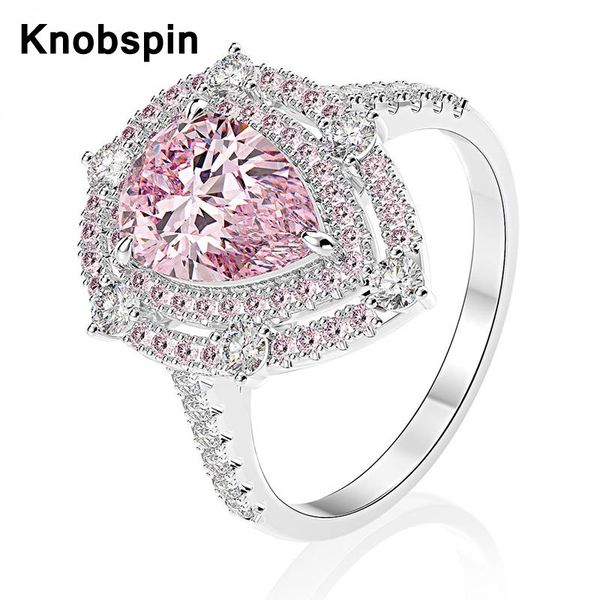 cluster rings knobspin 100% 925 sterling silver wedding for women sparkling 7*10mm water drop pink high carbon diamond fine jewelry, Golden;silver
cluster rings knobspin 100% 925 sterling silver wedding for women sparkling 7*10mm water drop pink high carbon diamond fine jewelry, Golden;silver