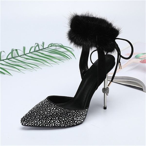 sandals female skin summer high heels two inches rabbit pumps fashion metal stiletto fenty party beauty ankle braces shoes 1h04, Black
sandals female skin summer high heels two inches rabbit pumps fashion metal stiletto fenty party beauty ankle braces shoes 1h04, Black