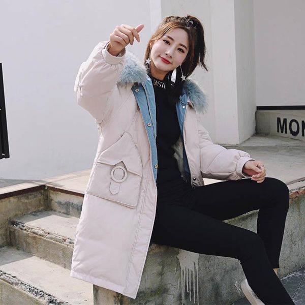 women's down & parkas korean style 2021 women winter jacket oversize loose with fur collar hooded womens coat long padded parka mujer i, Black
women's down & parkas korean style 2021 women winter jacket oversize loose with fur collar hooded womens coat long padded parka mujer i, Black