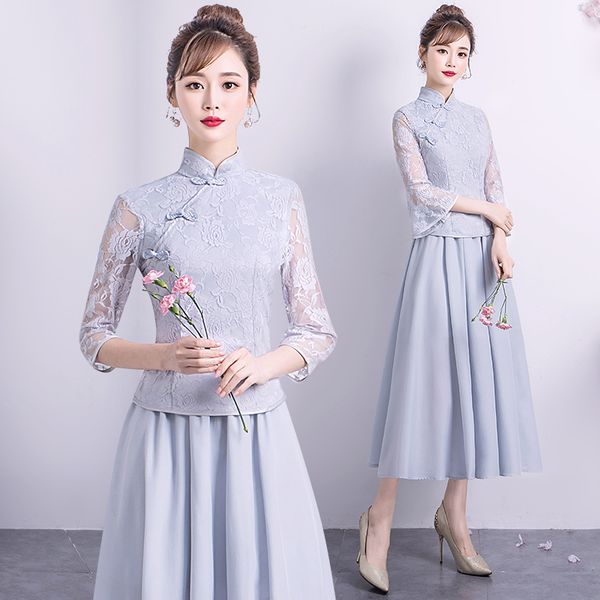 2pcs vintage chinese style retro toast gown marriage cheongsam qipao party dusty blue bridesmaid dresses wedding guest dress 757, White;pink
2pcs vintage chinese style retro toast gown marriage cheongsam qipao party dusty blue bridesmaid dresses wedding guest dress 757, White;pink