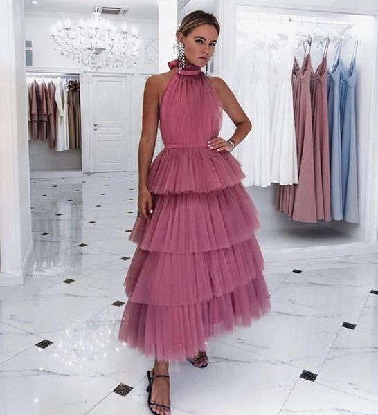 new tiered tulle prom dresses 2019 white pink length elegant women formal party gown evening dress vestido gala1, White;black
new tiered tulle prom dresses 2019 white pink length elegant women formal party gown evening dress vestido gala1, White;black