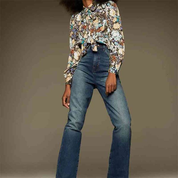 women fashion with bow tie floral print cropped blouses vintage long sleeve button-up female shirts streetwear, White
women fashion with bow tie floral print cropped blouses vintage long sleeve button-up female shirts streetwear, White