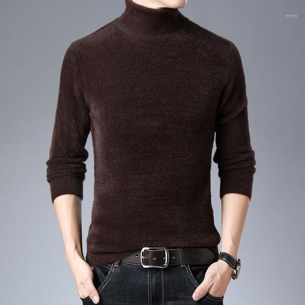 sweater men's sweater autumn and winter new style men high lapel faux mink cashmere woollen versatile solid color thick1, White;black
sweater men's sweater autumn and winter new style men high lapel faux mink cashmere woollen versatile solid color thick1, White;black