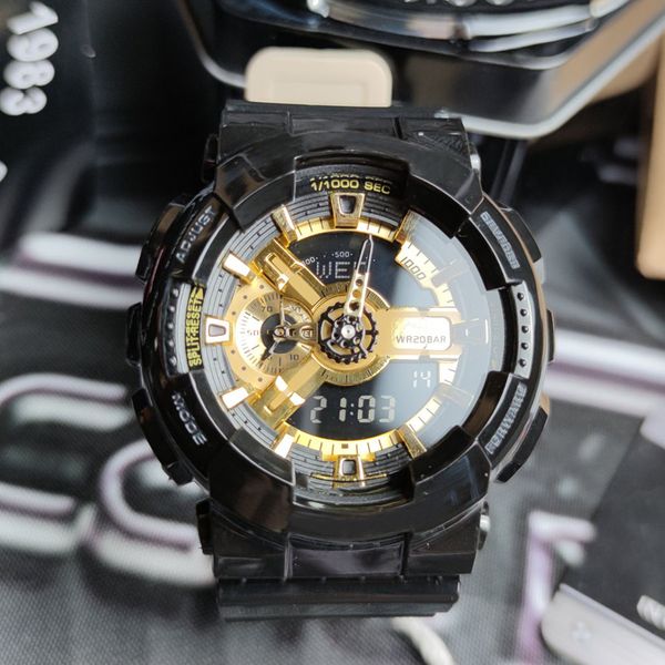 Image of Brand Full-featured Wrist watches LED Dual Display Men Women Luxury Royal Oak Electronic Analog Digital Ladies Waterproof Double Color Clock -6