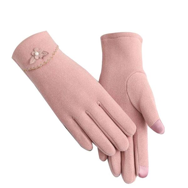 women' warm gloves with touch screen cute little flower embroidered gloves female winter warm guantes de invierno, Blue;gray
women' warm gloves with touch screen cute little flower embroidered gloves female winter warm guantes de invierno, Blue;gray