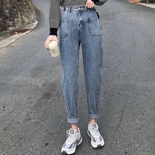 jeans girl's first love high waisted slim versatile radish pants, Blue
jeans girl's first love high waisted slim versatile radish pants, Blue