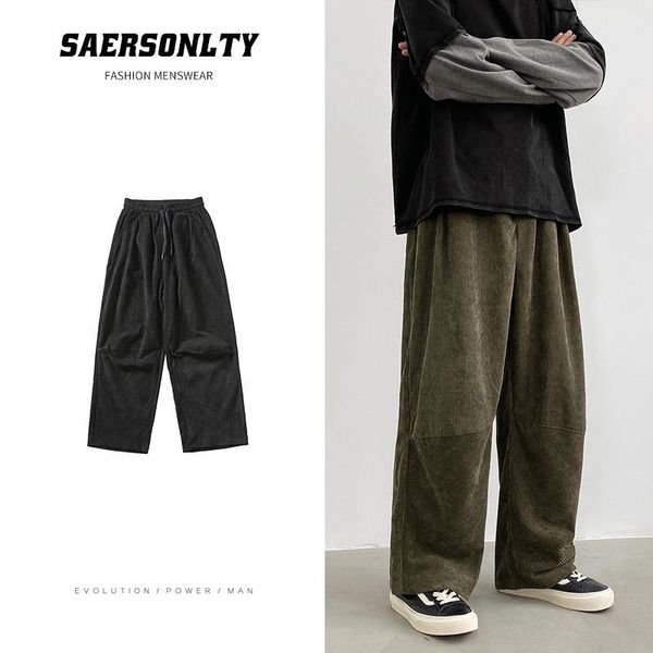draping wide-leg pants male korean trend casual pants all-matching corduroy baggy straight trousers autumn men's trousers, Black
draping wide-leg pants male korean trend casual pants all-matching corduroy baggy straight trousers autumn men's trousers, Black