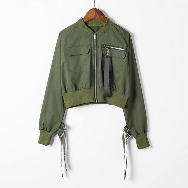 women long sleeve basic coats casual thin outerwear plus size short pilot bomber jackets autumn fashion bomber jacket short, Black;brown
women long sleeve basic coats casual thin outerwear plus size short pilot bomber jackets autumn fashion bomber jacket short, Black;brown