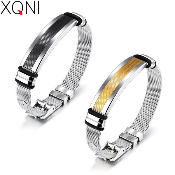 xqni simple bracelet for men mesh strap band perimeter 16.5-21 cm black/ gold color stainless steel male wrap bracelets gift wmtmbv, Golden;silver
xqni simple bracelet for men mesh strap band perimeter 16.5-21 cm black/ gold color stainless steel male wrap bracelets gift wmtmbv, Golden;silver