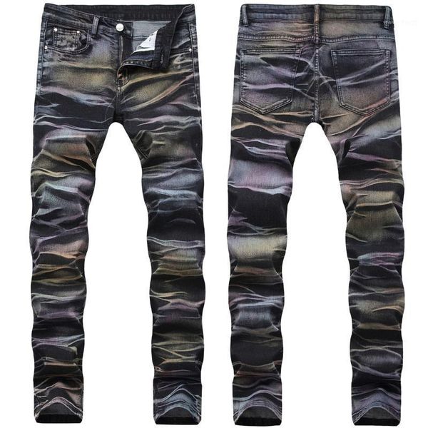original design new men jeans fashion stretch slim rainbow-colored mens denim pants selling male zipper elastic cotton jeans1, Blue
original design new men jeans fashion stretch slim rainbow-colored mens denim pants selling male zipper elastic cotton jeans1, Blue