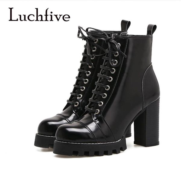 boots super high heel platform ankle designer fashion black patent leather lace up motorcycle winter shoes women
boots super high heel platform ankle designer fashion black patent leather lace up motorcycle winter shoes women