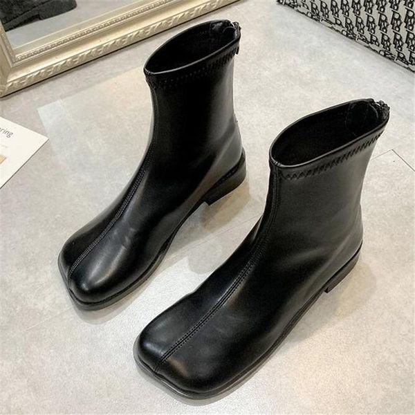 boots 2021 autumn winter women's flat square toe motorcycle large size riding fashion casual snow, Black
boots 2021 autumn winter women's flat square toe motorcycle large size riding fashion casual snow, Black