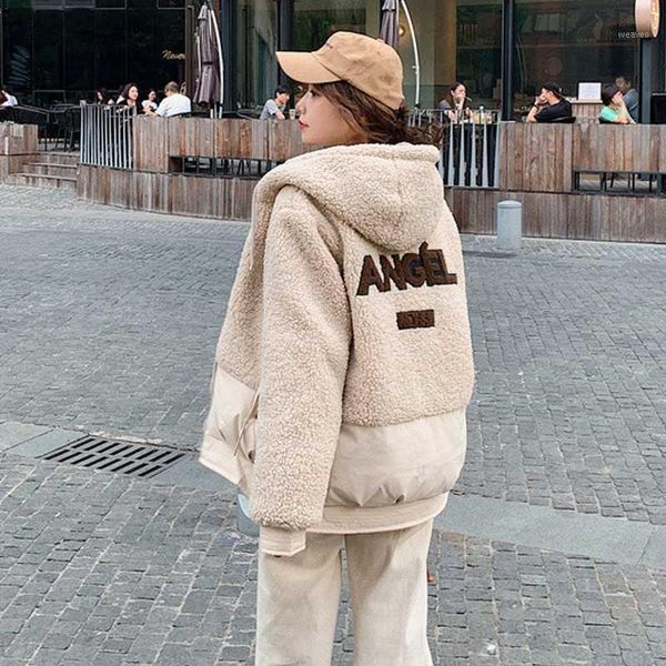 oversized winter warm jacket women loose casual parka lambswool hooded letter printed coat femme thick outwear cazadora mujer1, Black
oversized winter warm jacket women loose casual parka lambswool hooded letter printed coat femme thick outwear cazadora mujer1, Black