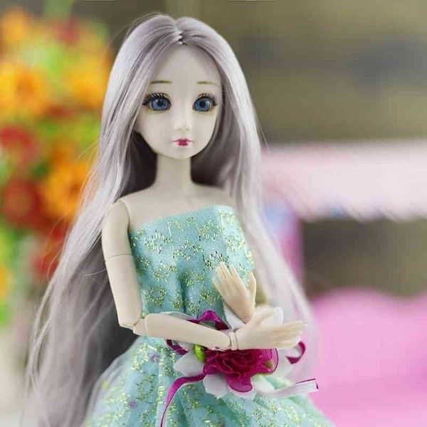 2020 new 30cm fashion doll 1/6 bjd body make-up 3d eyes long wig hair beautiful princess baby girl dolls diy toy for girls
2020 new 30cm fashion doll 1/6 bjd body make-up 3d eyes long wig hair beautiful princess baby girl dolls diy toy for girls