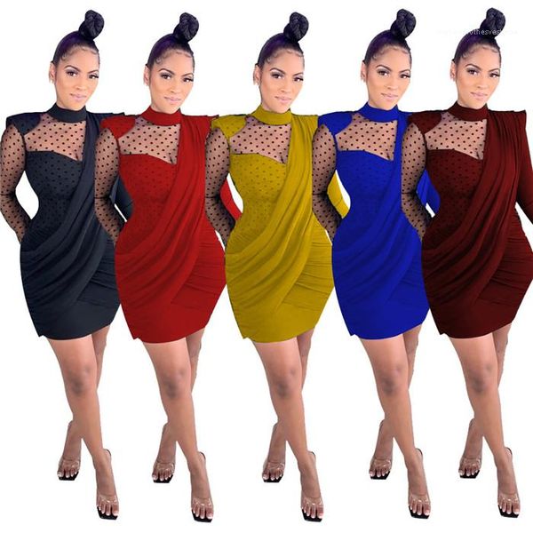 dresses polka dot mesh patchwork long sleeve bodycon clothing autumn casual fashion women designer dresses black womens, Black;gray
dresses polka dot mesh patchwork long sleeve bodycon clothing autumn casual fashion women designer dresses black womens, Black;gray