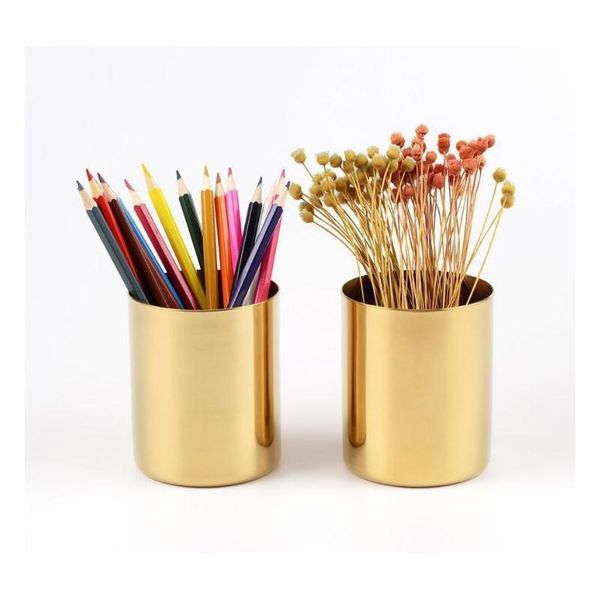 400ml nordic style brass gold vase stainless steel cylinder pen holder for stand multi use pencil po wmtffs my_home2010
400ml nordic style brass gold vase stainless steel cylinder pen holder for stand multi use pencil po wmtffs my_home2010