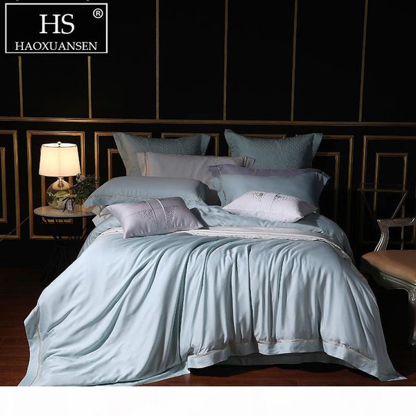 1000 количества thread синего постельное белье 100% tencel лиоцелл solid color двойной 4 шт постельного белья king size прочных дышащи
1000 количества thread синего постельное белье 100% tencel лиоцелл solid color двойной 4 шт постельного белья king size прочных дышащи