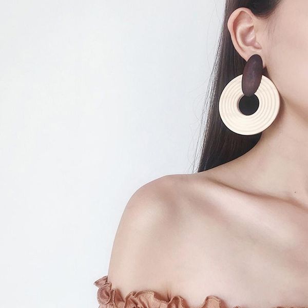 aensoa trendy creative big round wooden drop earrings for women statement ethnic handmade dangle earrings party gift pendientes, Silver
aensoa trendy creative big round wooden drop earrings for women statement ethnic handmade dangle earrings party gift pendientes, Silver