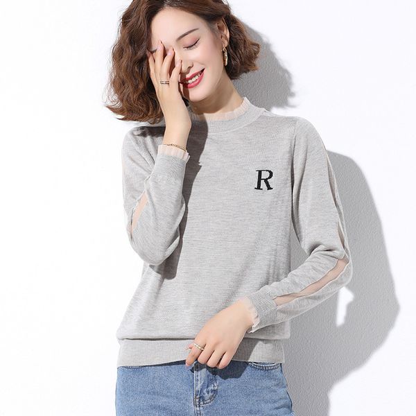 net yarn sweater short autumn and winter 2020 new foreign style knitted bottoming shirt women's long sleeve with tide, White;black
net yarn sweater short autumn and winter 2020 new foreign style knitted bottoming shirt women's long sleeve with tide, White;black