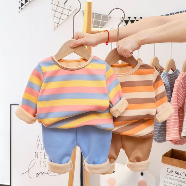 pajamas set pure cotton children's warm underwear girls plush boys winter baby hxok, Blue;red
pajamas set pure cotton children's warm underwear girls plush boys winter baby hxok, Blue;red