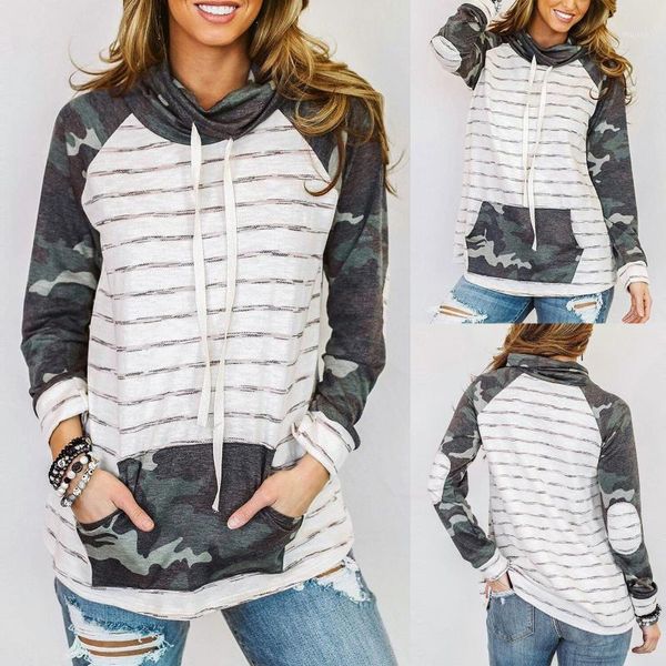 women's hoodies & sweatshirts 2021 fashion women hoodie scarf collar camouflage splicing long sleeves blouses easy femme sudaderas1, Black
women's hoodies & sweatshirts 2021 fashion women hoodie scarf collar camouflage splicing long sleeves blouses easy femme sudaderas1, Black