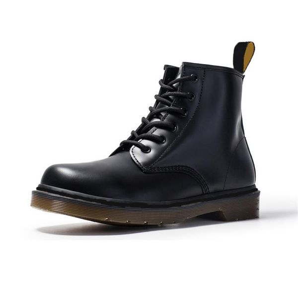 men and women fashion short booties 6 holes lace-up genuine leather round toe large size designer martin boots shoes size 35-48, Black
men and women fashion short booties 6 holes lace-up genuine leather round toe large size designer martin boots shoes size 35-48, Black