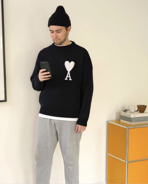 autumn winter style fashion classic trendy brand design peach heart classic minimalism t-neck sweater pullov c0127, Black
autumn winter style fashion classic trendy brand design peach heart classic minimalism t-neck sweater pullov c0127, Black