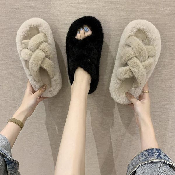 slippers cross narrow band fur women flip flops winter plush shoes flat cozy furry slides femme pantoufles plus size401, Black
slippers cross narrow band fur women flip flops winter plush shoes flat cozy furry slides femme pantoufles plus size401, Black