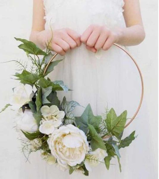 party decoration 60cm metal ring for weddings wreath frame1