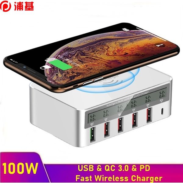 100w multi usb fast pd charger quick charge qc 3.0 lcd display qi wireless charger for iphone 8 plus xs x 11 pro max
100w multi usb fast pd charger quick charge qc 3.0 lcd display qi wireless charger for iphone 8 plus xs x 11 pro max