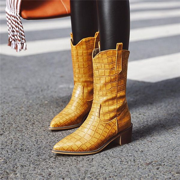 autumn winter cowboy boots for women low heels slip on boots ladies western brown yellow white ankle for woman, Black
autumn winter cowboy boots for women low heels slip on boots ladies western brown yellow white ankle for woman, Black