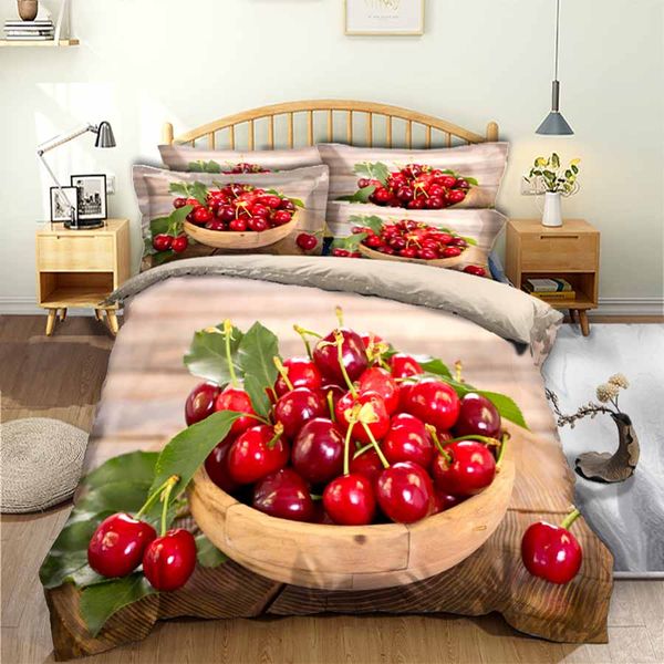 wostar duvet cover king size queen size comforter sets 3d printing red cherry pattern 100% cotton bedding set
wostar duvet cover king size queen size comforter sets 3d printing red cherry pattern 100% cotton bedding set