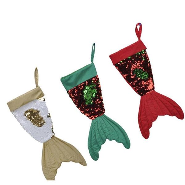 wholesale 1 pcs 16 inch flip beads fishtail christmas stockings gift bags happy new year christmas decorations
wholesale 1 pcs 16 inch flip beads fishtail christmas stockings gift bags happy new year christmas decorations