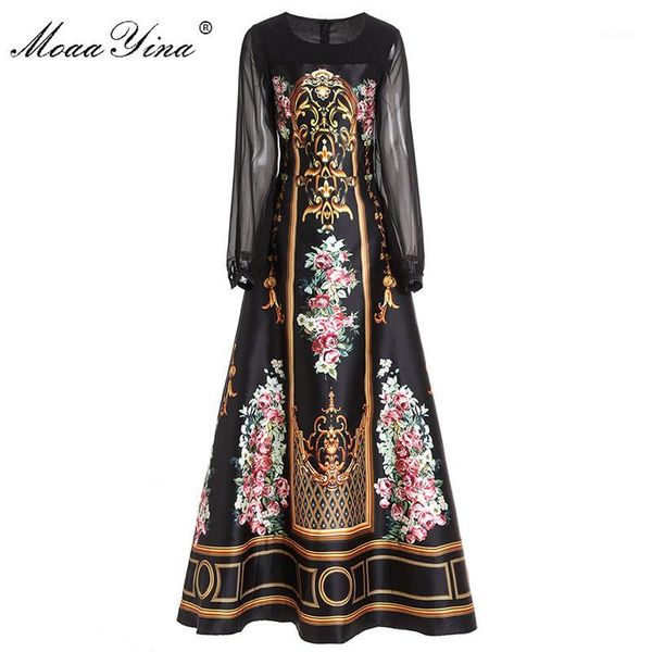 moaayina fashion designer dress spring women's dress long sleeve vintage floral-print black maxi dresses1, Black;gray
moaayina fashion designer dress spring women's dress long sleeve vintage floral-print black maxi dresses1, Black;gray