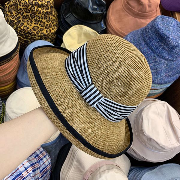straw high women's quality korean version curled edge stripe decoration sunscreen fisherman's hat summer travel versatile leisure, Blue;gray
straw high women's quality korean version curled edge stripe decoration sunscreen fisherman's hat summer travel versatile leisure, Blue;gray