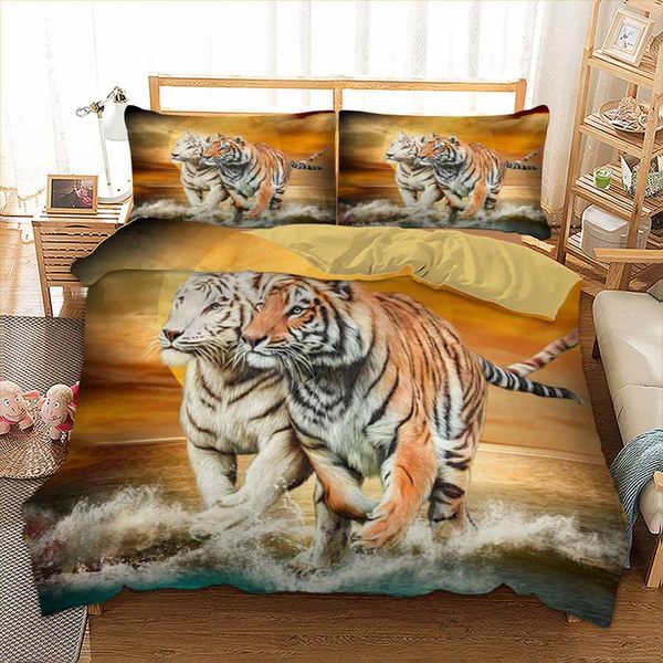 wostar bedding set duvet cover set kids home textiles animal pattern king size bedding set 3d digital printing two tigers
wostar bedding set duvet cover set kids home textiles animal pattern king size bedding set 3d digital printing two tigers