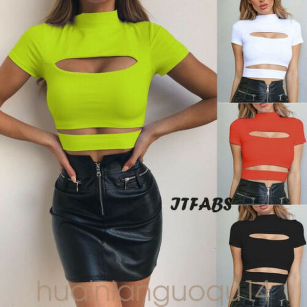 brand women hollow out t shirts summer short sleeve streetwear ladies high collar fitness solid tee kg-929, White
brand women hollow out t shirts summer short sleeve streetwear ladies high collar fitness solid tee kg-929, White