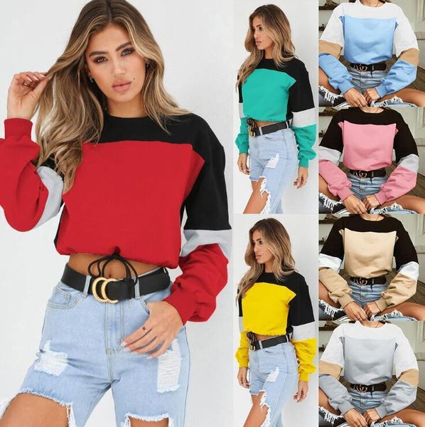 womens hoodies long sleeve splcing color sweatshirt pullover blouse o neck blusas mujer de moda cotton blouse1, Black
womens hoodies long sleeve splcing color sweatshirt pullover blouse o neck blusas mujer de moda cotton blouse1, Black