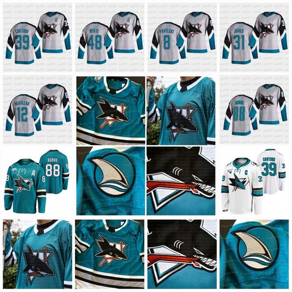 12 patrick marleau san jose sharks 2021 heritage jersey logan couture evander kane brent burns martin jones, Black;red
12 patrick marleau san jose sharks 2021 heritage jersey logan couture evander kane brent burns martin jones, Black;red