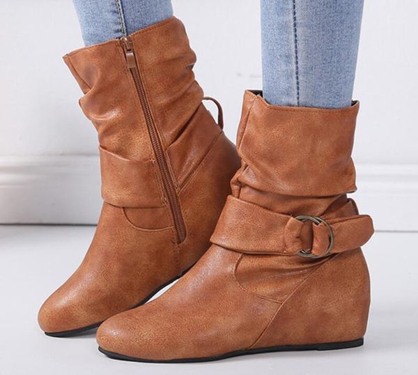 boots women mid calf autumn winter pu leather ladies shoes fashion buckle strap zip riding plus size zapatos mujer1, Black
boots women mid calf autumn winter pu leather ladies shoes fashion buckle strap zip riding plus size zapatos mujer1, Black